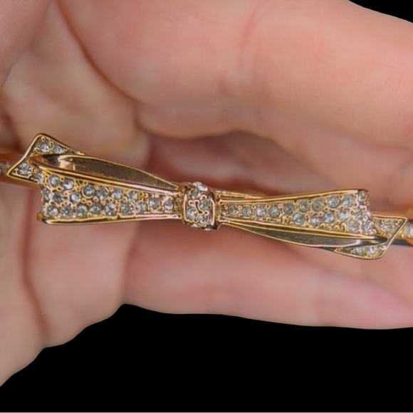 Kate Spade Gold-Tone Crystal Bow Bracelet - Picture 6 of 9